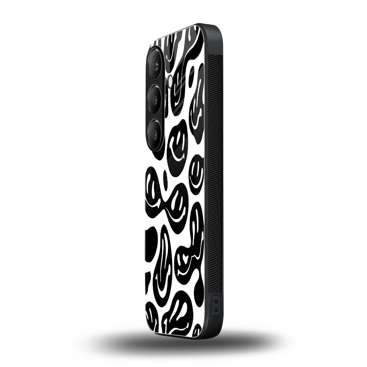 Acid Smiles BW samsung galaxy s24 plus mobile cover | shockproof glass phone case