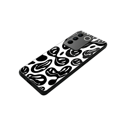 Acid Smiles BW stylish phone case for vivo v27 5g | glossy glass and slim fit