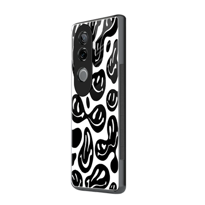 Acid Smiles BW vivo v40e mobile cover | shockproof glass phone case