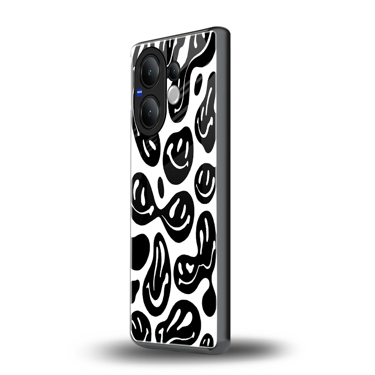 Acid Smiles BW vivo v60 mobile cover | shockproof glass phone case