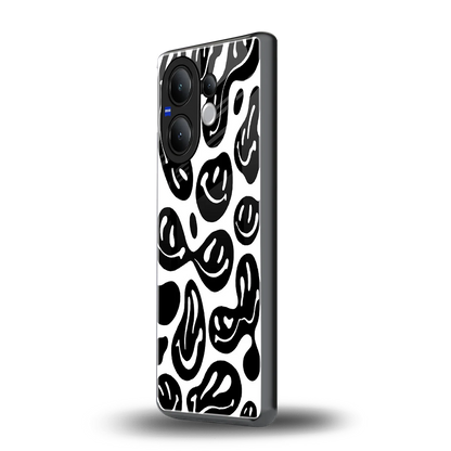 Acid Smiles BW vivo v60 mobile cover | shockproof glass phone case