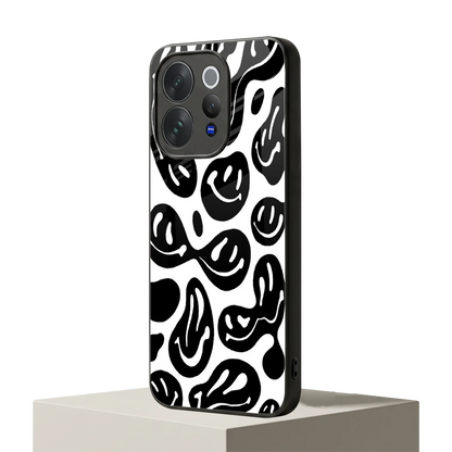 Acid Smiles BW vivo v70 elite mobile cover | shockproof glass phone case