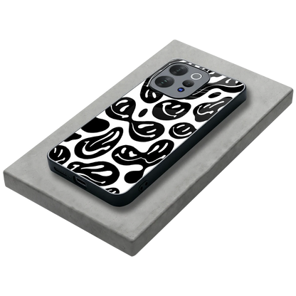 Acid Smiles BW stylish phone case for vivo v70 | glossy glass and slim fit