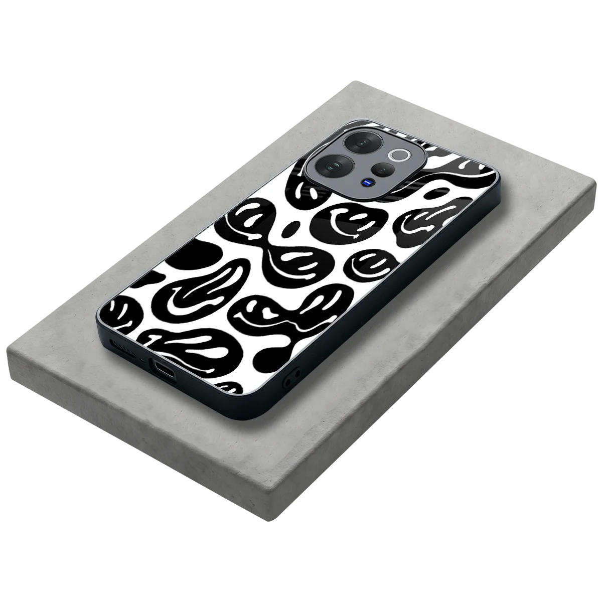 Acid Smiles BW stylish phone case for vivo v70 elite | glossy glass and slim fit