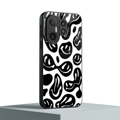 Acid Smiles BW vivo x200 fe mobile cover | shockproof glass phone case
