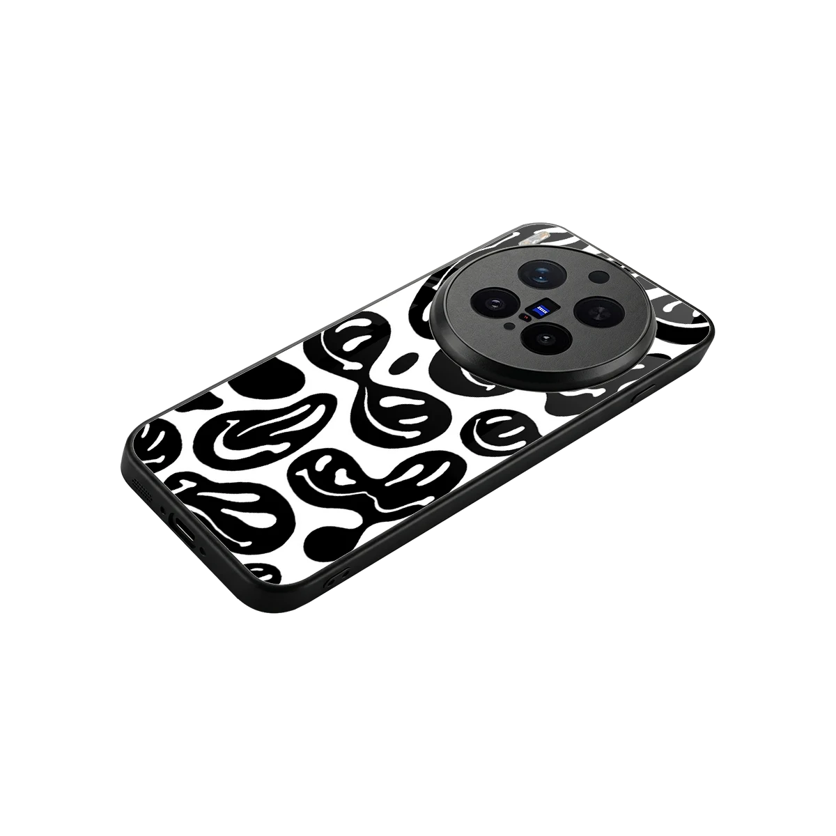 Acid Smiles BW stylish phone case for vivo x300 pro | glossy glass and slim fit