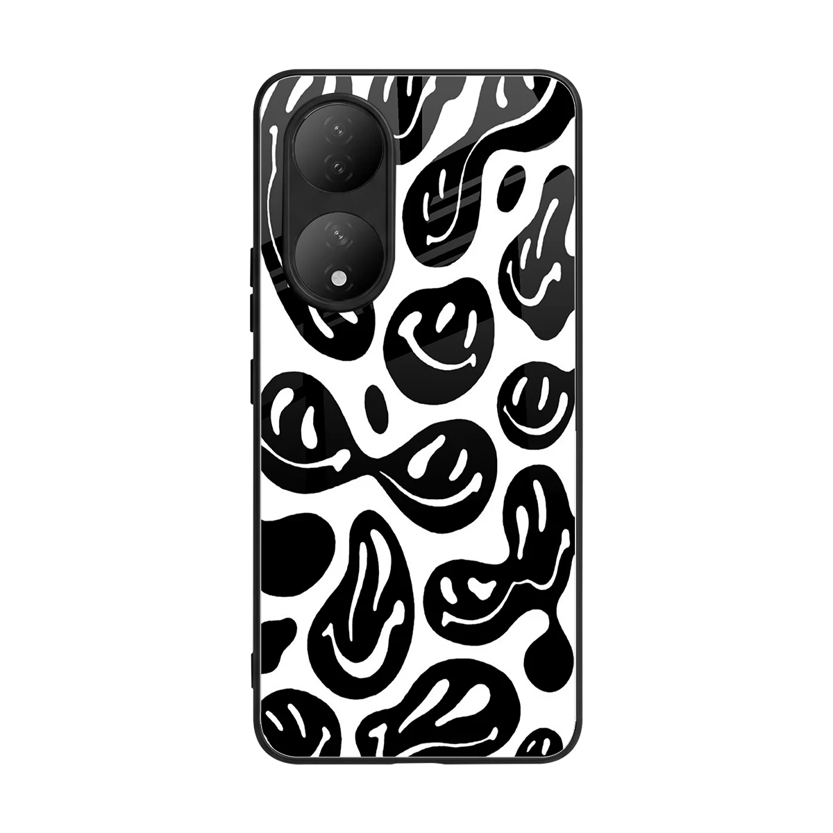 Acid Smiles BW back phone cover | glass case for Vivo-y100
