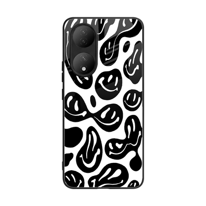 Acid Smiles BW back phone cover | glass case for Vivo-y100