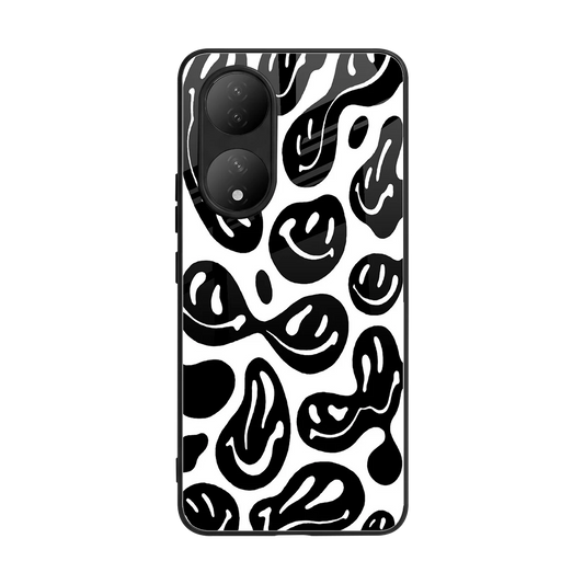 Acid Smiles BW back phone cover | glass case for Vivo-y100