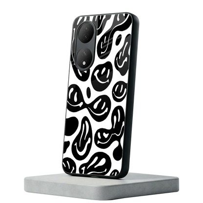 Acid Smiles BW Vivo-y100 mobile cover | shockproof glass phone case