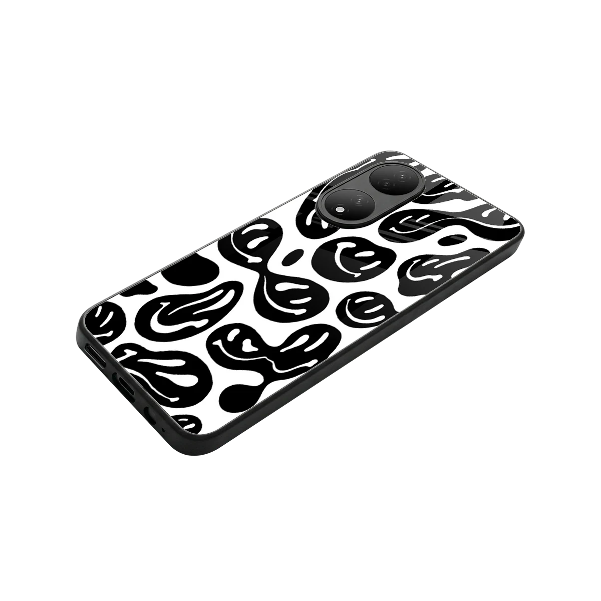 Acid Smiles BW stylish phone case for Vivo-y100 | glossy glass and slim fit
