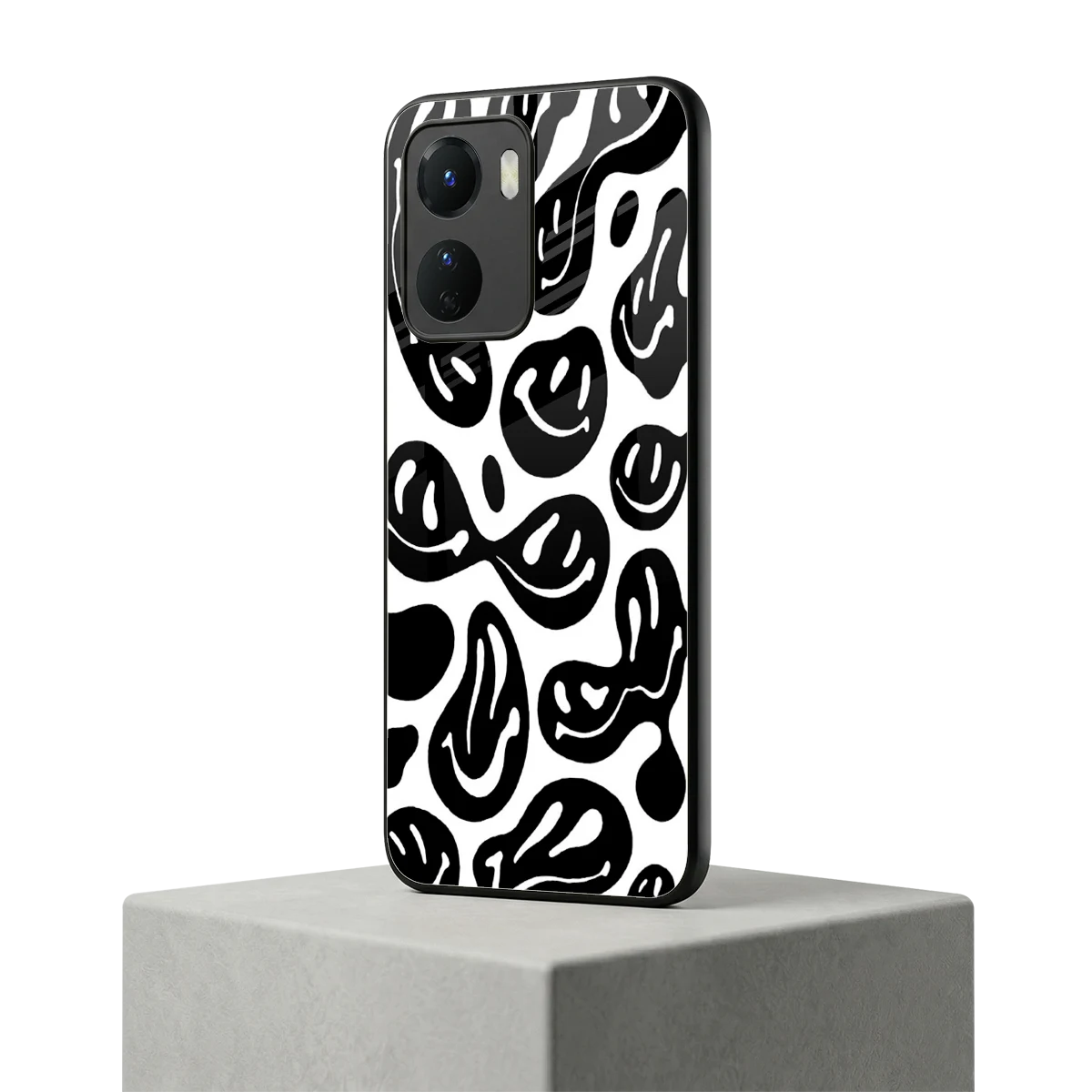 Acid Smiles BW vivo y16 mobile cover | shockproof glass phone case