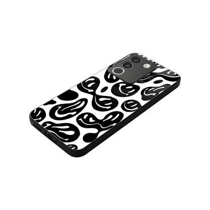 Acid Smiles BW stylish phone case for vivo y200 5g | glossy glass and slim fit
