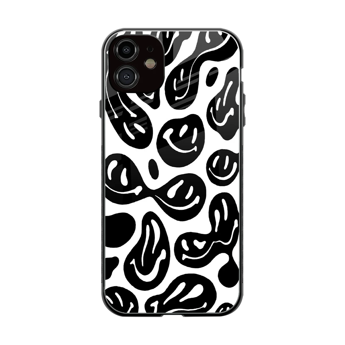 Acid Smiles BW back phone cover | glass case for iphone 11