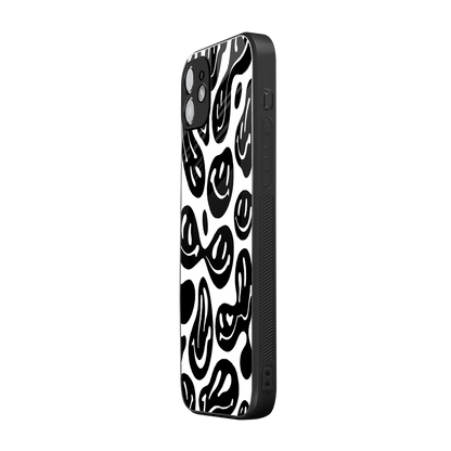 Acid Smiles BW iphone 11 mobile cover | shockproof glass phone case