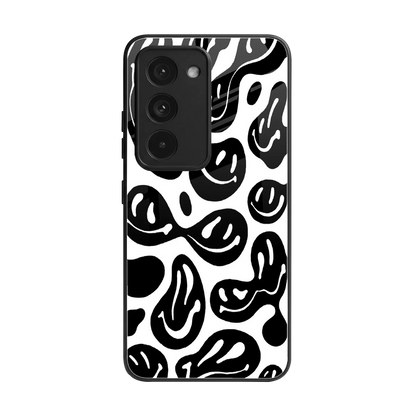 Acid Smiles BW back phone cover | glass case for redmi 15 5g