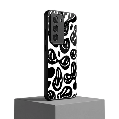 Acid Smiles BW redmi 15 5g mobile cover | shockproof glass phone case