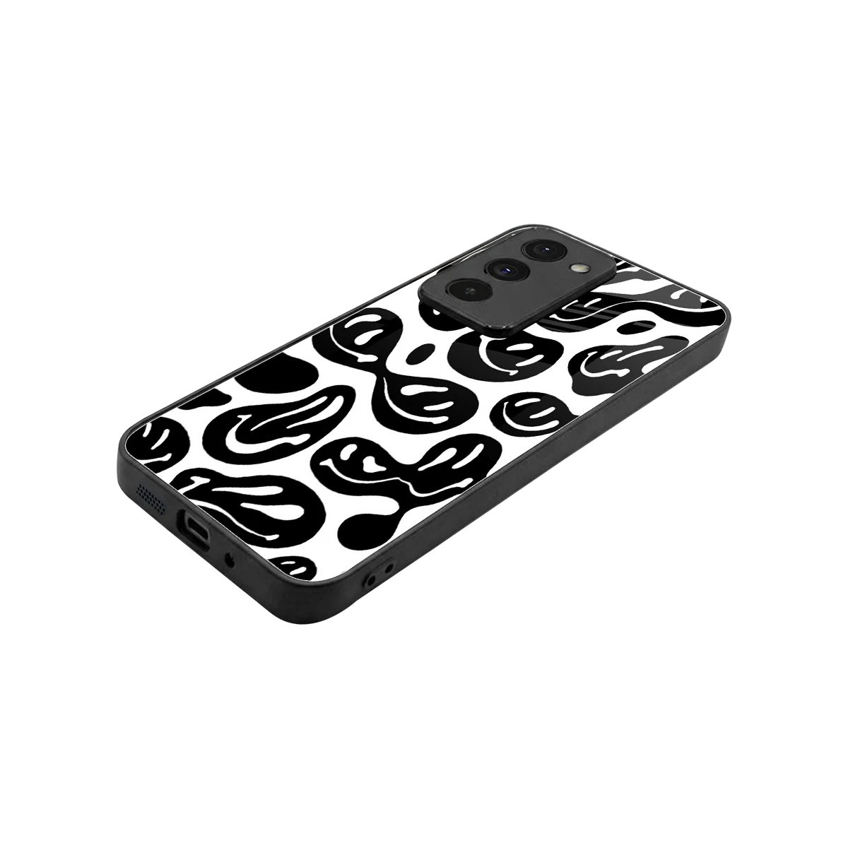 Acid Smiles BW stylish phone case for redmi 15 5g | glossy glass and slim fit