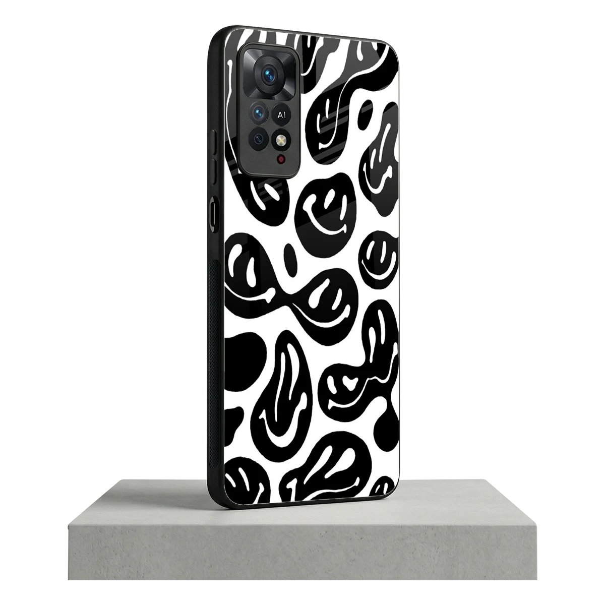 Acid Smiles BW redmi note 11 pro mobile cover | shockproof glass phone case