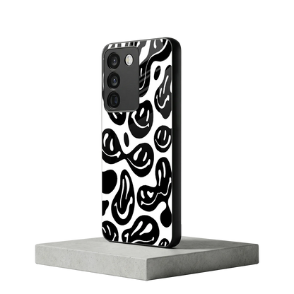 Acid Smiles BW vivo y200 5g mobile cover | shockproof glass phone case