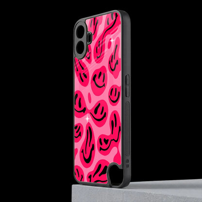Acid Smiles Pink cmf nothing phone 1 mobile cover | shockproof glass phone case
