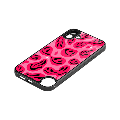 Acid Smiles Pink stylish phone case for cmf nothing phone 1 | glossy glass and slim fit
