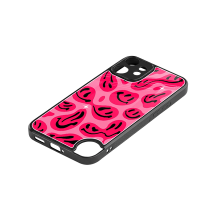 Acid Smiles Pink stylish phone case for cmf nothing phone 2 pro | glossy glass and slim fit