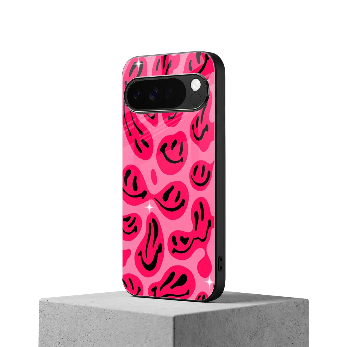 Acid Smiles Pink google pixel 10 pro xl mobile cover | shockproof glass phone case