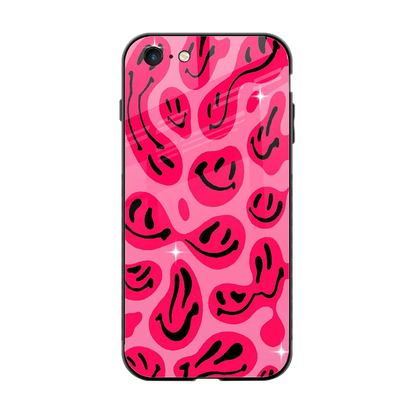 Acid Smiles Pink back phone cover | glass case for iphone 6