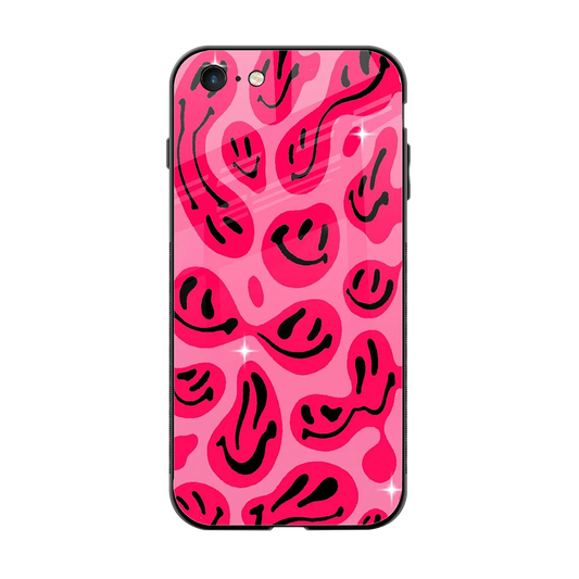 Acid Smiles Pink back phone cover | glass case for iphone 6s plus