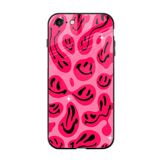 Acid Smiles Pink back phone cover | glass case for iphone 7