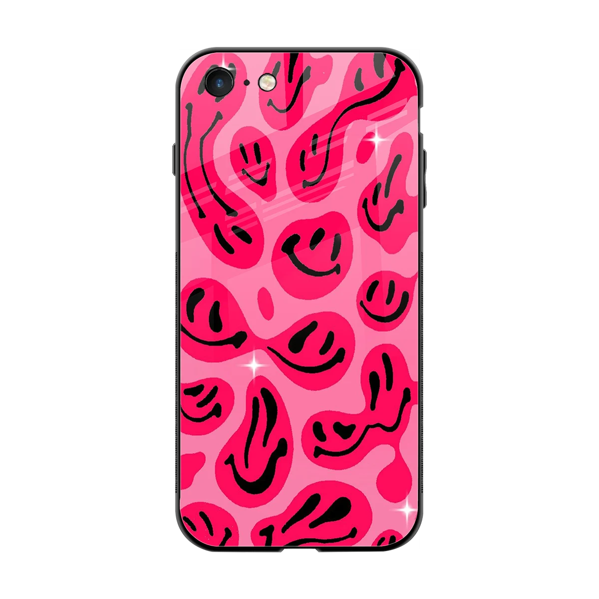 Acid Smiles Pink back phone cover | glass case for iphone 8