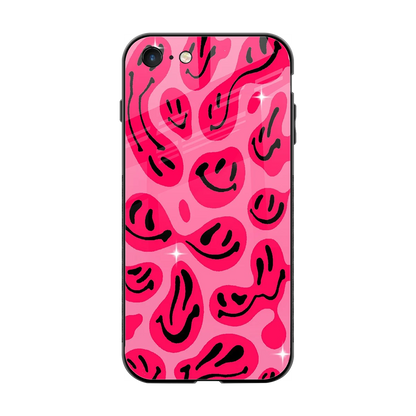 Acid Smiles Pink back phone cover | glass case for iphone 8