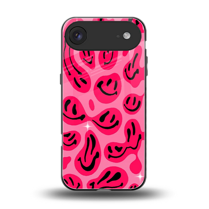 Acid Smiles Pink back phone cover | glass case for iphone air