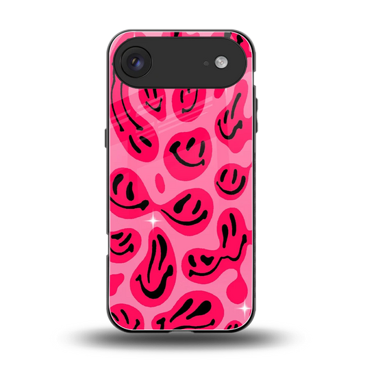 Acid Smiles Pink back phone cover | glass case for iphone air