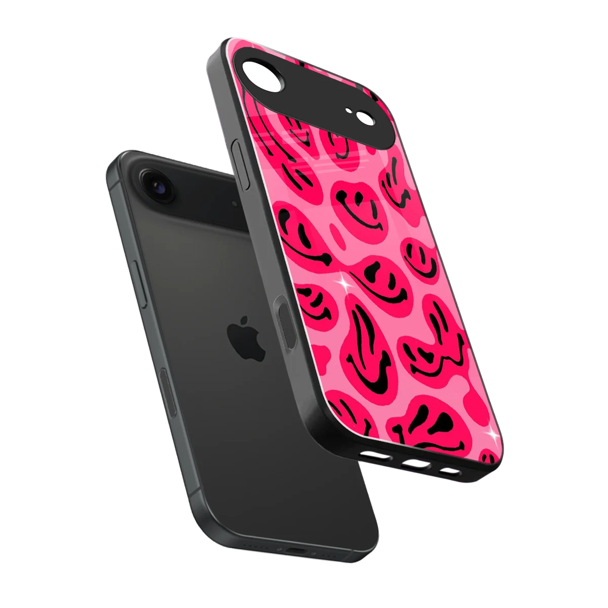 Acid Smiles Pink sleek iphone air cover with tempered glass back and TPU edges