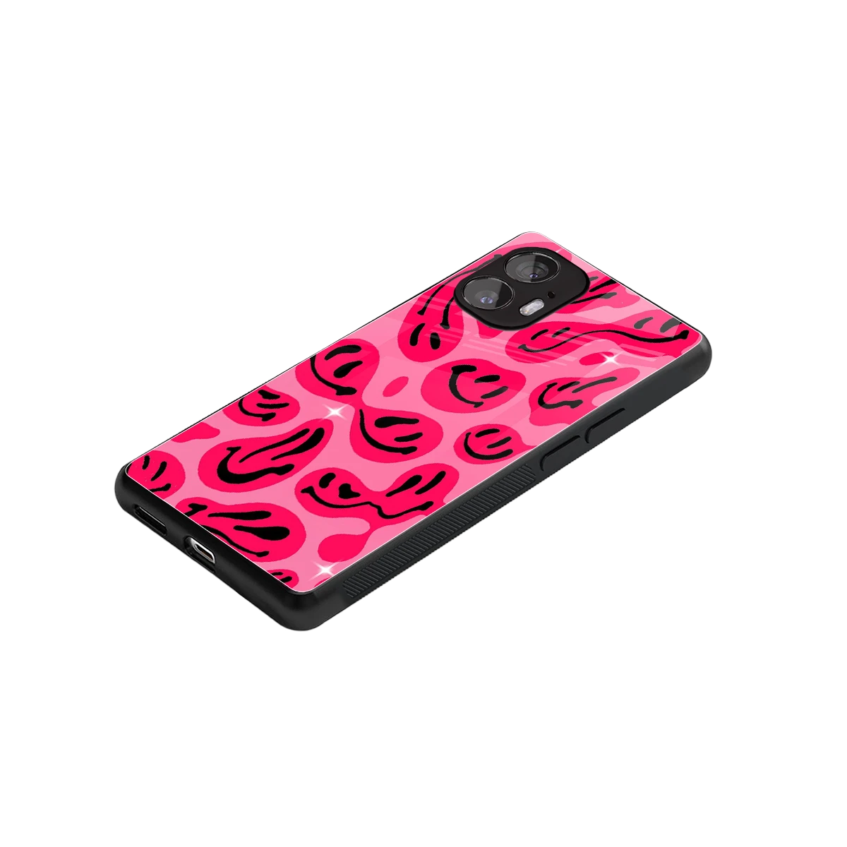 Acid Smiles Pink stylish phone case for nothing phone 2 | glossy glass and slim fit