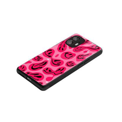 Acid Smiles Pink stylish phone case for nothing phone 2 | glossy glass and slim fit