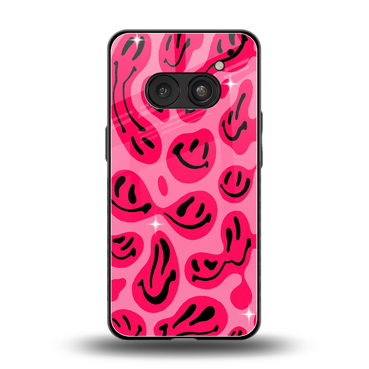 Acid Smiles Pink back phone cover | glass case for nothing phone 2a plus