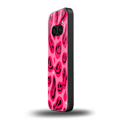 Acid Smiles Pink nothing phone 2a plus mobile cover | shockproof glass phone case