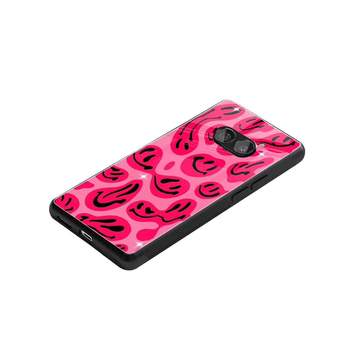 Acid Smiles Pink stylish phone case for nothing phone 2a | glossy glass and slim fit