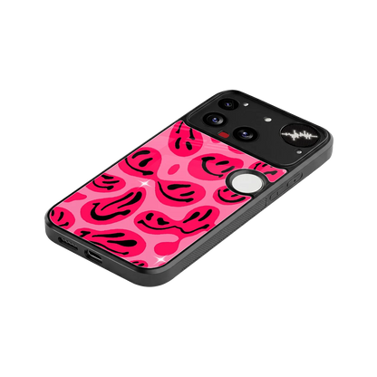 Acid Smiles Pink stylish phone case for nothing phone 3 | glossy glass and slim fit