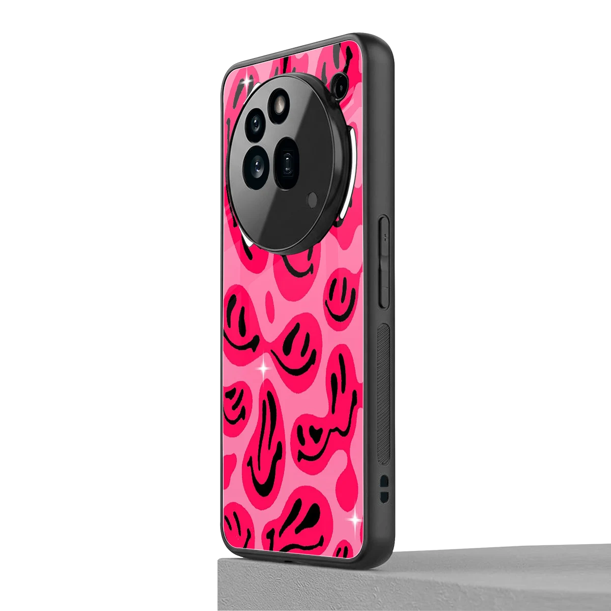 Acid Smiles Pink nothing phone 3a pro mobile cover | shockproof glass phone case