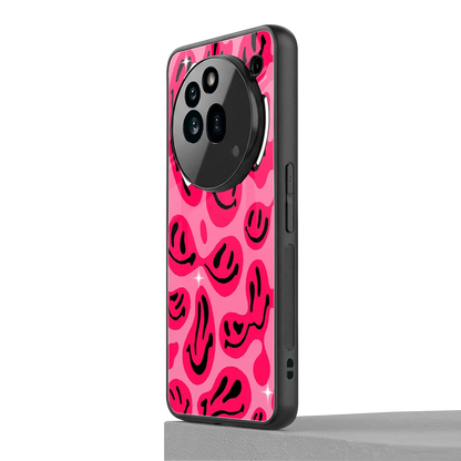 Acid Smiles Pink nothing phone 3a pro mobile cover | shockproof glass phone case