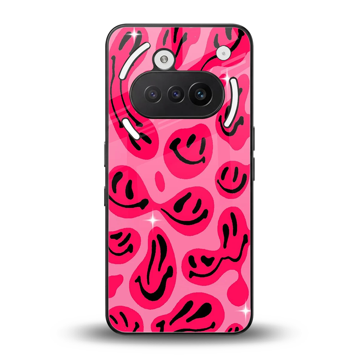 Acid Smiles Pink back phone cover | glass case for nothing phone 3a