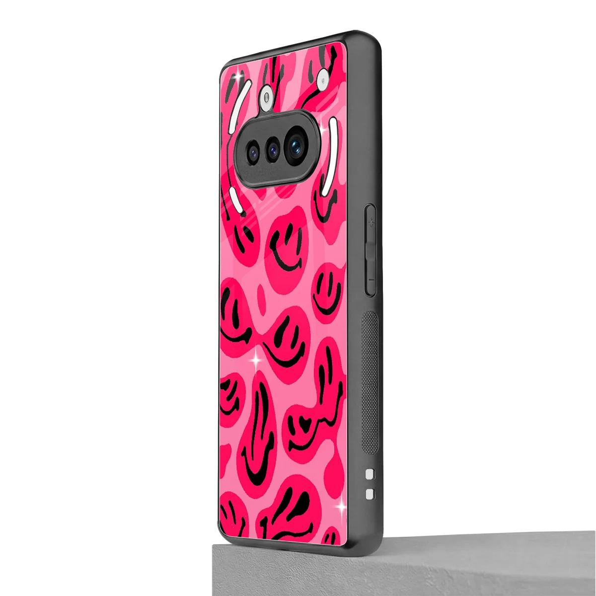 Acid Smiles Pink nothing phone 3a mobile cover | shockproof glass phone case