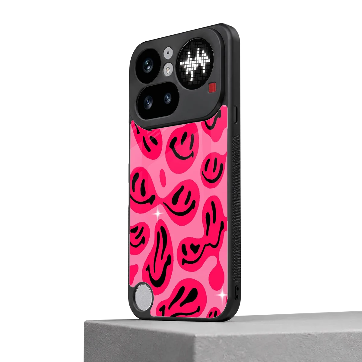 Acid Smiles Pink nothing phone 4a pro mobile cover | shockproof glass phone case