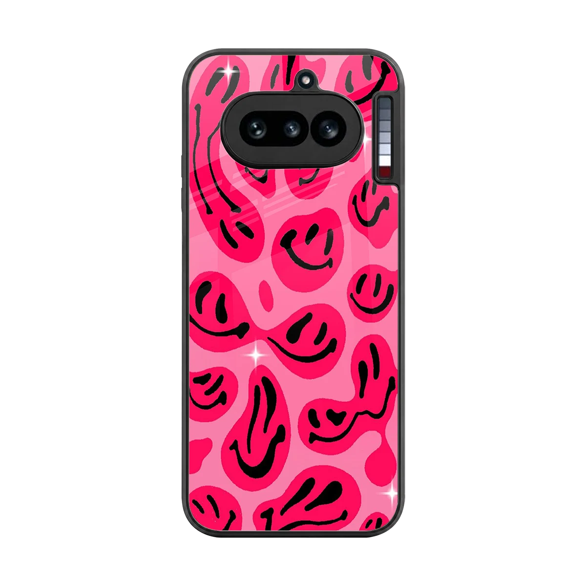 Acid Smiles Pink back phone cover | glass case for nothing phone 4a