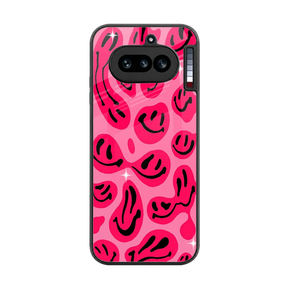 Acid Smiles Pink back phone cover | glass case for nothing phone 4a