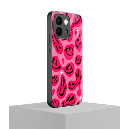 Acid Smiles Pink oneplus 13s mobile cover | shockproof glass phone case